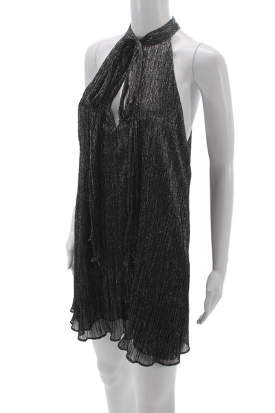 Zara Woman Women Mini Halter Tie Black Sleeveless Party Dress Size XS