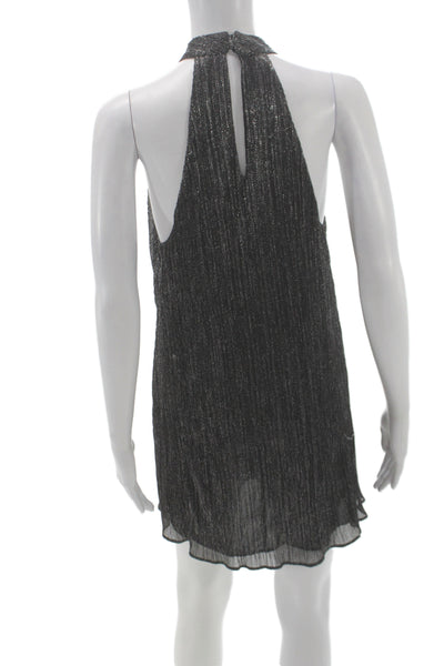 Zara Woman Women Mini Halter Tie Black Sleeveless Party Dress Size XS