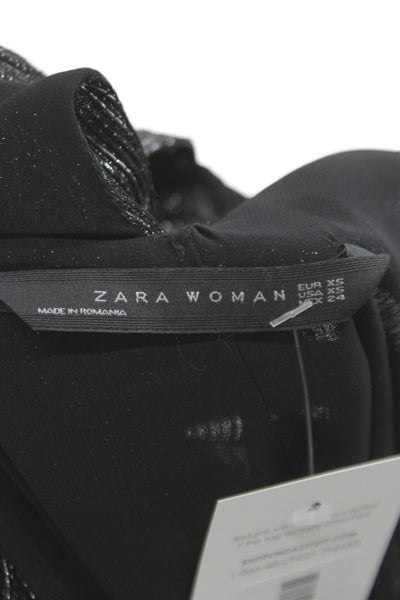 Zara Woman Women Mini Halter Tie Black Sleeveless Party Dress Size XS