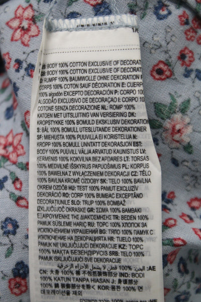 Polo Ralph Lauren Women Kimono Robe Blue Floral V-Neck Size S