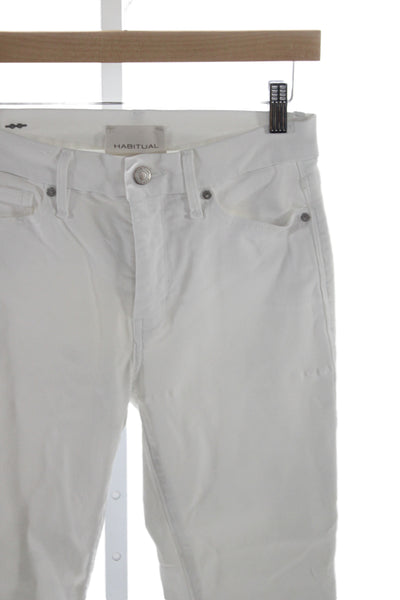 Habitual Women Cropped White High Rise Jeans Size 25