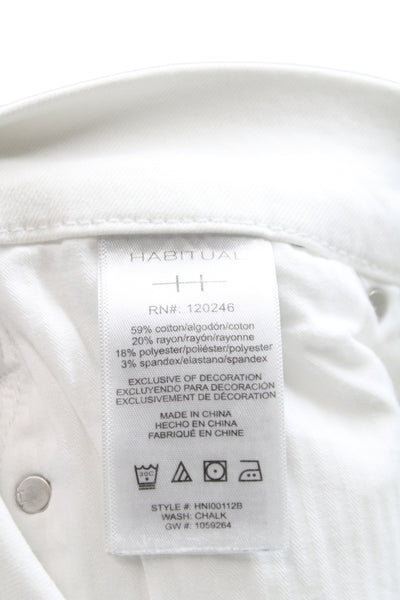 Habitual Women Cropped White High Rise Jeans Size 25