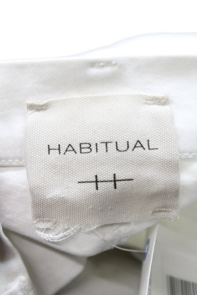 Habitual Women Cropped White High Rise Jeans Size 25