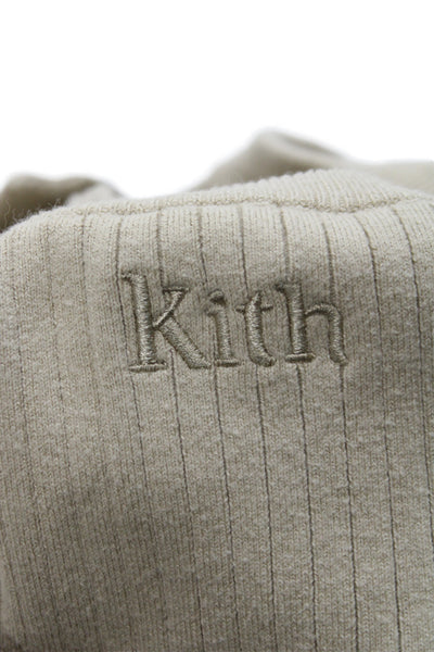 Kith Women Striped Beige Long Sleeve Set 49% Cotton Button Round Neck Size M