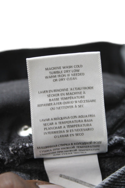 Re/Done Womens Cut-Off Black Cotton Shorts Size 23
