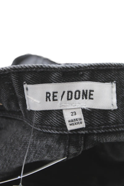 Re/Done Womens Cut-Off Black Cotton Shorts Size 23