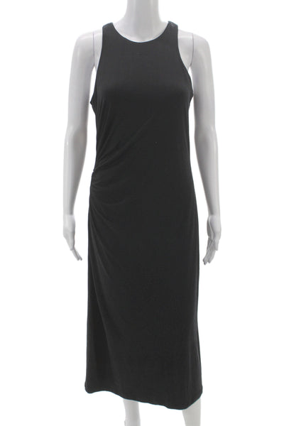 J. Mclaughlin Womens Tank Dress Black Cotton Long Round Neck Size S