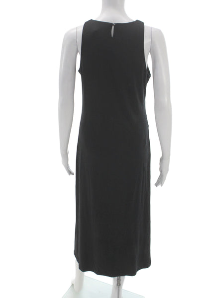 J. Mclaughlin Womens Tank Dress Black Cotton Long Round Neck Size S