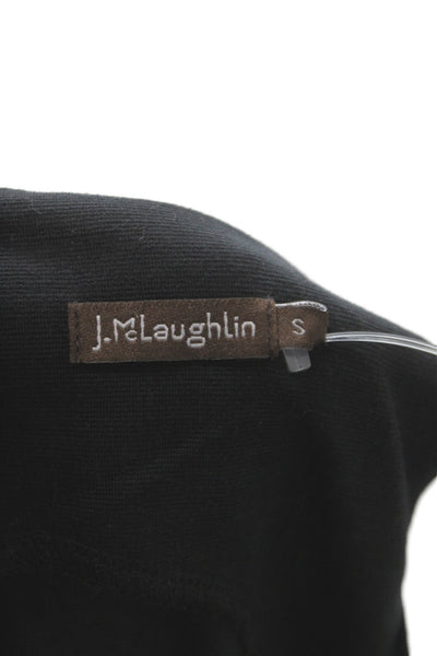 J. Mclaughlin Womens Tank Dress Black Cotton Long Round Neck Size S