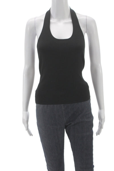 Tori Richard Womens Black Silk Halter Tank Sleeveless Pullover Basic Size XS