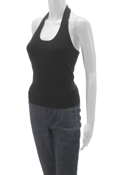 Tori Richard Womens Black Silk Halter Tank Sleeveless Pullover Basic Size XS