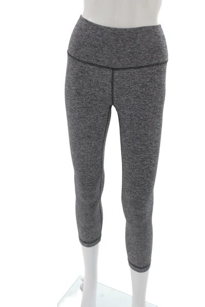 Lululemon Women Gray Flecked Capri Leggings Athleisure Size XS