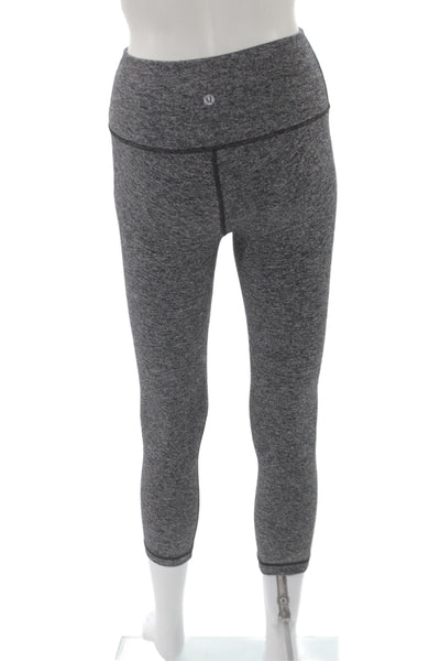 Lululemon Women Gray Flecked Capri Leggings Athleisure Size XS