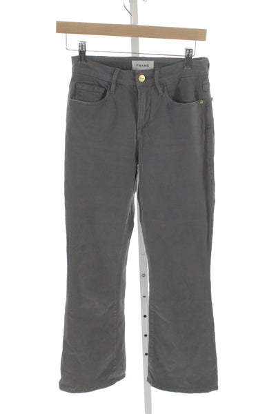 Frame Womens Bootcut Gray Cotton Jeans Button Size 25