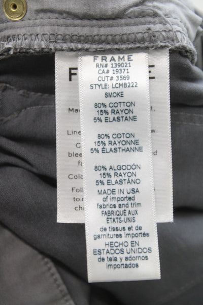 Frame Womens Bootcut Gray Cotton Jeans Button Size 25