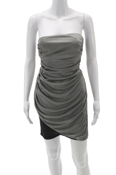 Mark & James by Badgley Mischka Women Bodycon Off Shoulder Gray Dress Size 4