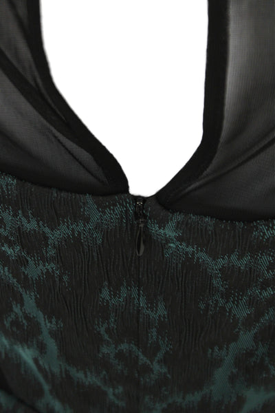 Badgley Mischka Womens Sheath Dress Black Sleeveless Round Neck Mid-Calf Size 6