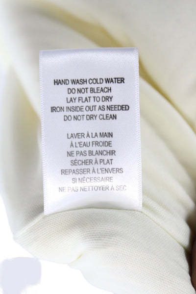 Jewel Badgley Mischka Womens Sheath Dress Ivory Scoop Sleeveless Long Size 2