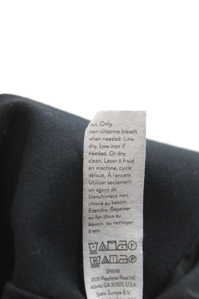 Spanx Women Jacket Dress Black V-Neck Sleeveless Rayon Button Size S