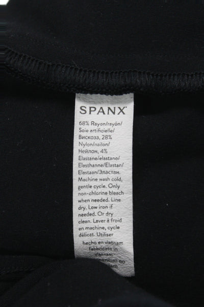 Spanx Women Jumpsuit Black V-Neck Sleeveless Zip Rayon Blend Size S