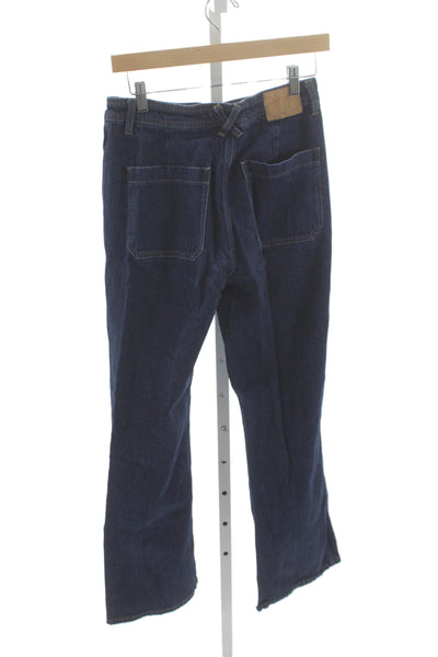 Seventy + Mochi Womens Bootcut Jeans Blue Mid Rise Button Fly 30in Size 28