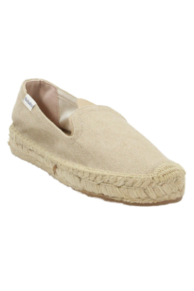 Soludos Womens Platform Slip-On Loafer Slipper Beige Size 5
