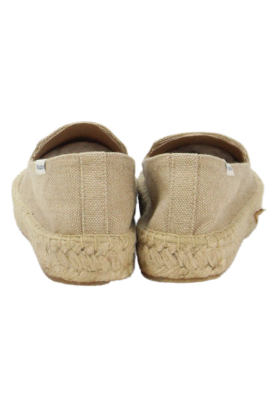 Soludos Womens Platform Slip-On Loafer Slipper Beige Size 5