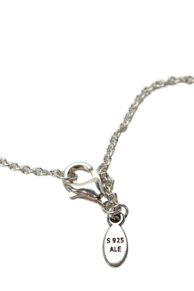 Pandora Womens 925 Silver Cubic Zirconia Halo Pendant Collier Necklace 17"