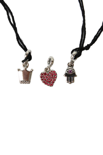 Pandora Womens 925 Silver Multicolor CZ ME Mini Charms Lucky LOT 3 NWOT
