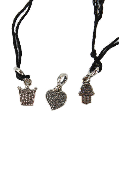 Pandora Womens 925 Silver Multicolor CZ ME Mini Charms Lucky LOT 3 NWOT