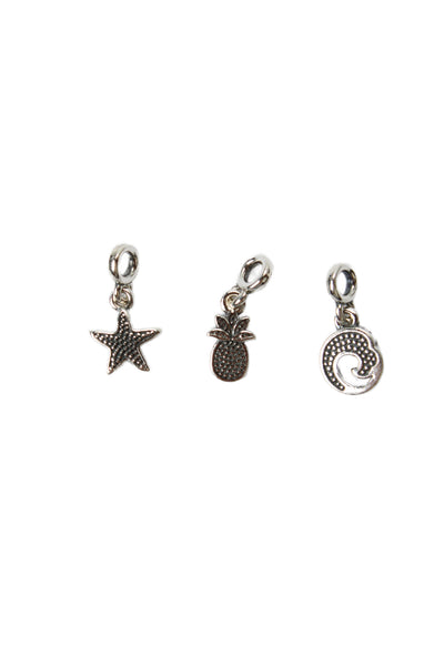 Pandora Womens 925 Silver Multicolor CZ ME Mini Charms Tropical LOT 3 NWOT