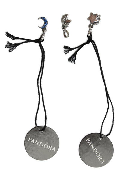 Pandora Womens 925 Silver Multicolor CZ ME Mini Charms Celestial LOT 3 NWOT