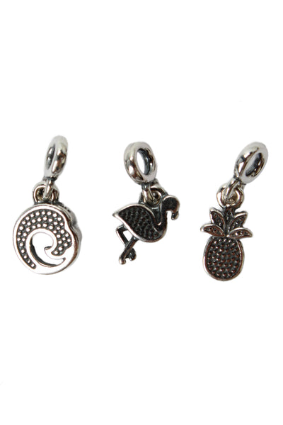 Pandora Womens 925 Silver Multicolor CZ ME Mini Charms Beachy LOT 3 NWOT