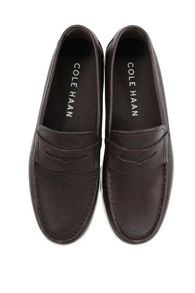 Cole Haan Mens Leather Slip On Loafer Shoes Brown Size 10
