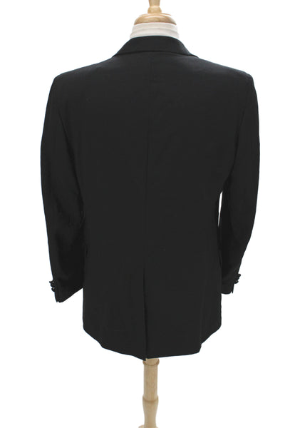 Givenchy Mens Black 100% Wool One Button Jacket Size L