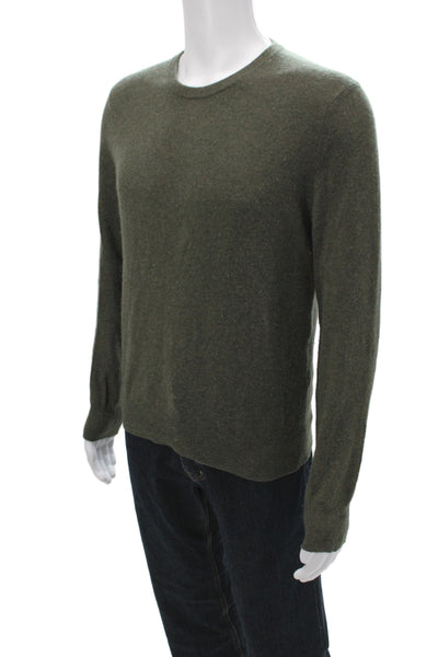 Naadam Mens 100% Cashmere Pullover Sweater Crew Neck Long Sleeve Green Size S