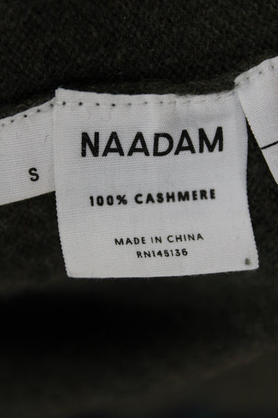Naadam Mens 100% Cashmere Pullover Sweater Crew Neck Long Sleeve Green Size S