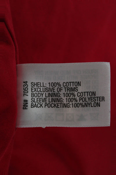 Orvis Mens Military Jacket Brown 100% Cotton Button Size L