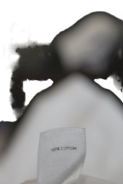 Unsubscribed Women Basic White Cotton Square Neck Short Sleeve Blouse Size 2