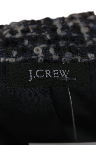 J Crew Women Basic Jacket Black Tweed Button Long Sleeve Size S