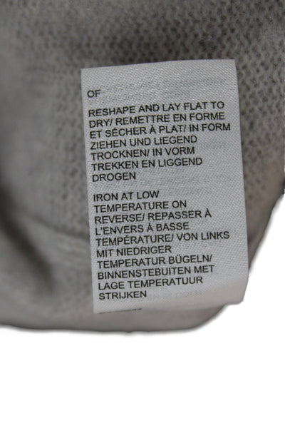 Saks Fifth Avenue Women Pullover Gray 100%Cashmere Turtleneck Long Sleeve Size L