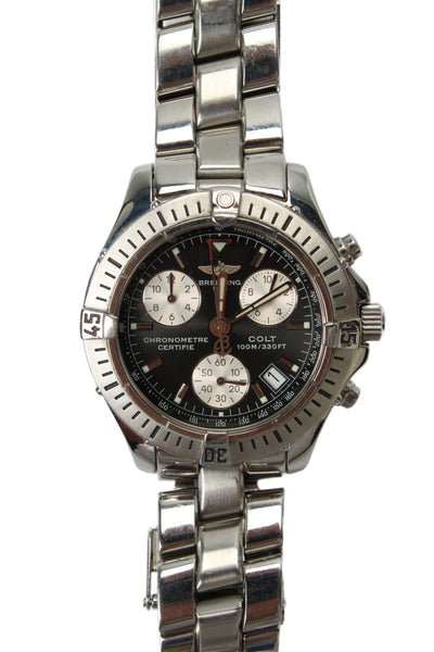 Breitling Mens Stainless Steel Colt A73350 Chronograph Quartz Watch 38mm