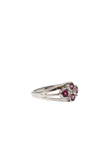 TGGC Womens 925 Silver Garnet Cocktail Ring Sz 7 2.7g