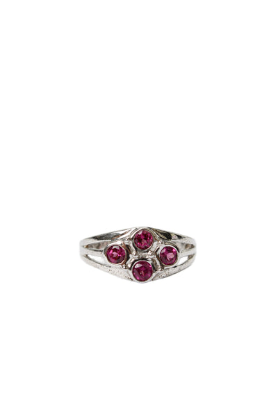 TGGC Womens 925 Silver Garnet Cocktail Ring Sz 7 2.7g