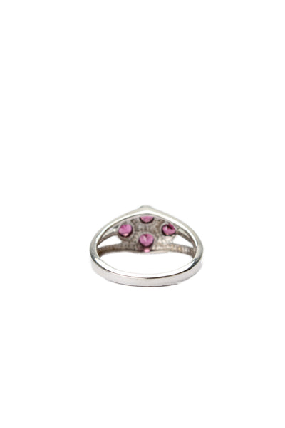 TGGC Womens 925 Silver Garnet Cocktail Ring Sz 7 2.7g