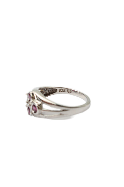 TGGC Womens 925 Silver Garnet Cocktail Ring Sz 7 2.7g