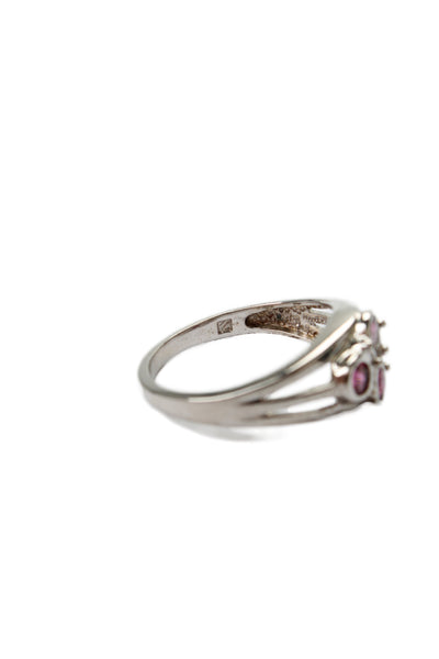 TGGC Womens 925 Silver Garnet Cocktail Ring Sz 7 2.7g