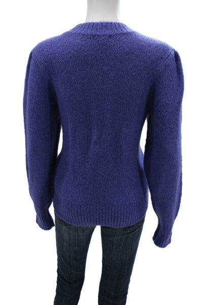Pistola Womens Purple Crew Neck Pullover Sweater Long Sleeve Size XS