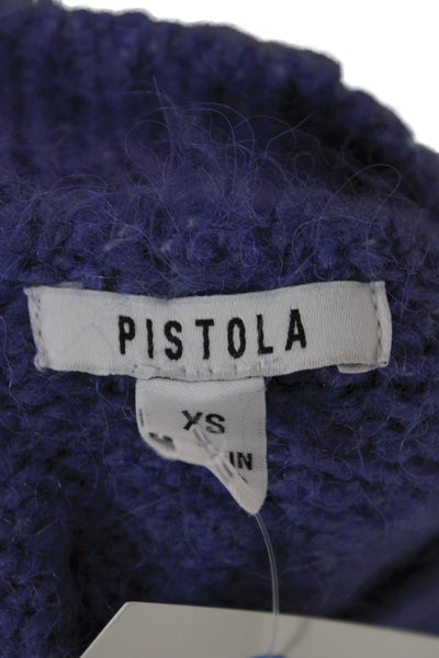 Pistola Womens Purple Crew Neck Pullover Sweater Long Sleeve Size XS