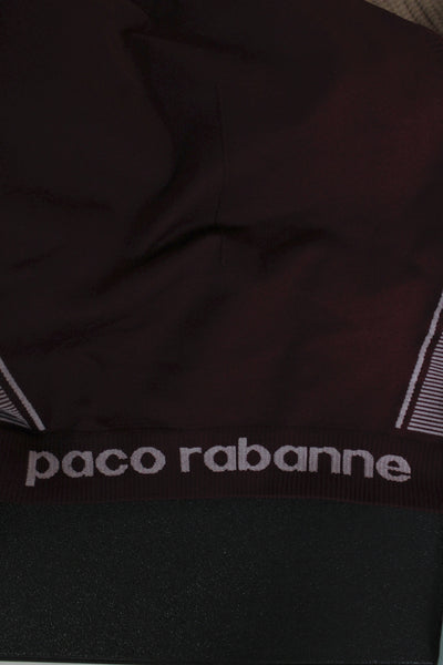 Paco Rabanne Women Cropped Tank Sleeveless Red Polyamide Size M